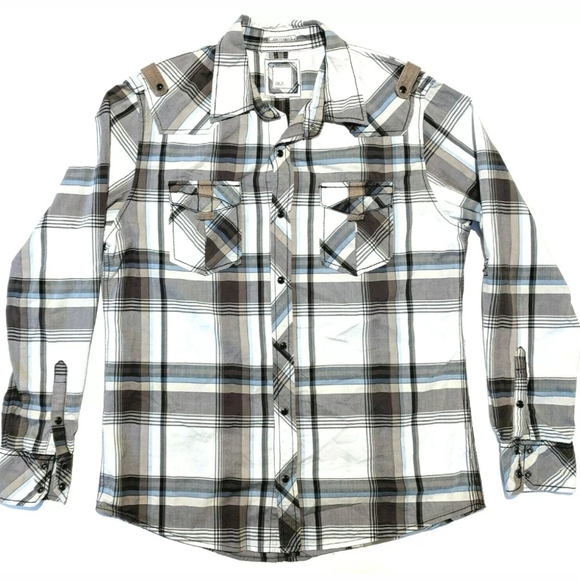 BKE Other - BKE Mens L Long Sleeve Black Snap Western Shirt